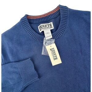 Duluth Trading Co Mens Strongarm Crew Sweater Navy Blue 57706 Large Tall NWT